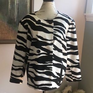 Jones New York Zebra Jacket 20W